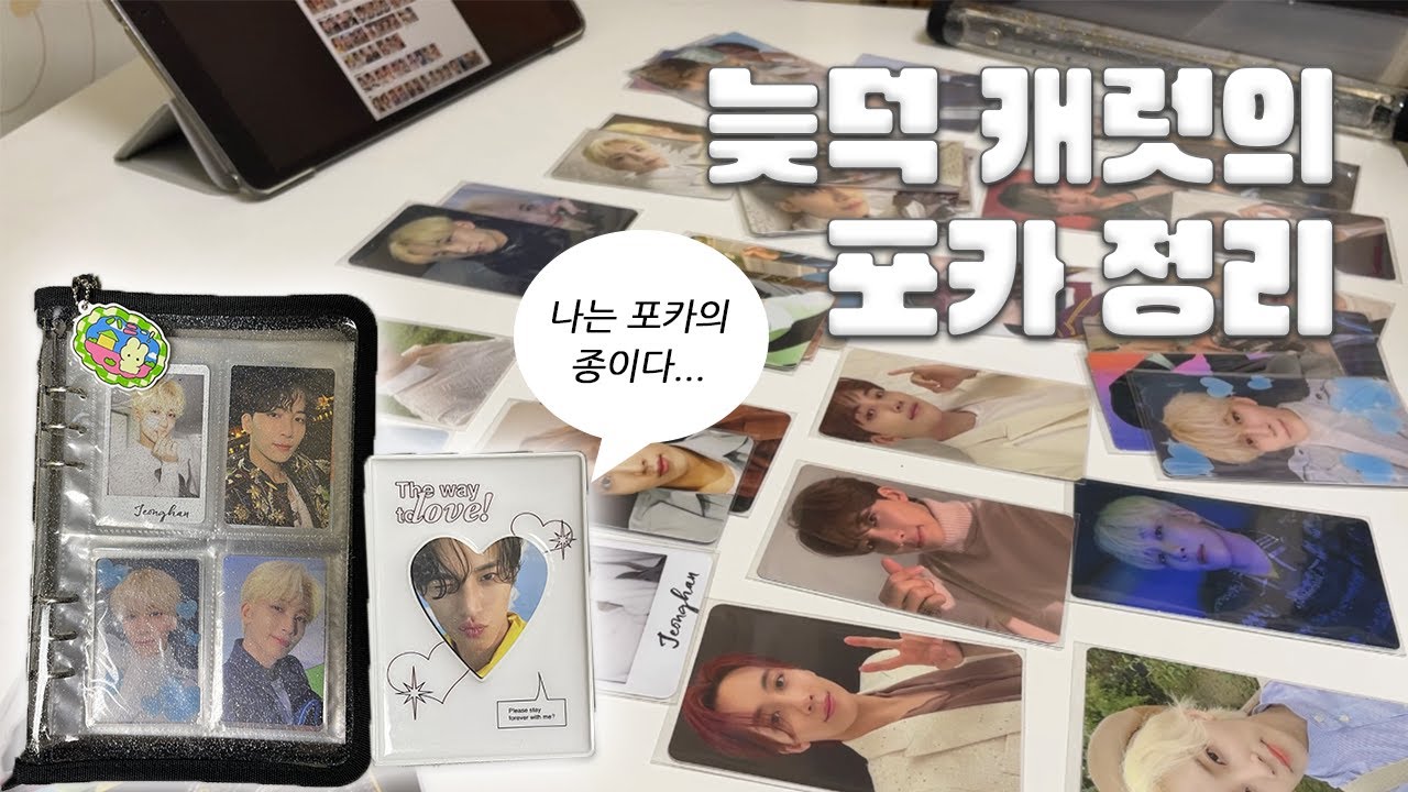 [캐럿로그] 지금 포카 정리 할 사람 있음 8층 와 I 늦덕의 정한 포카 추천 I 세븐틴 포토카드 바인더 콜북 정리 I 덕질 브이로그 I 윤프