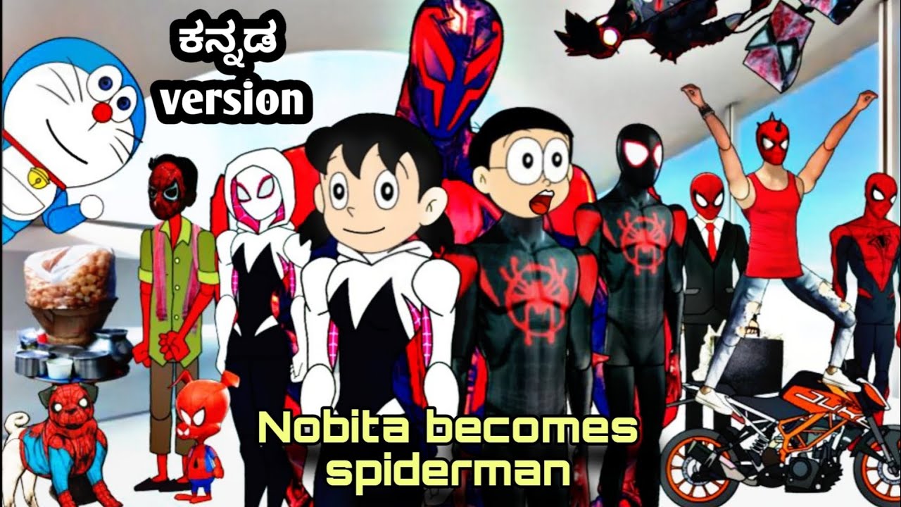 Doraemon in kannada | Nobita Spiderman across the spider verse | Part 2