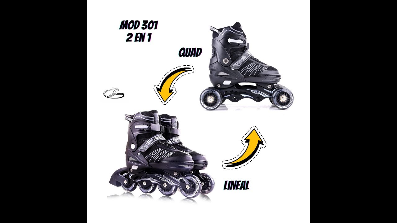 como armar rollers Papaison de Lineal a Quad con kit de armado 2 en 1