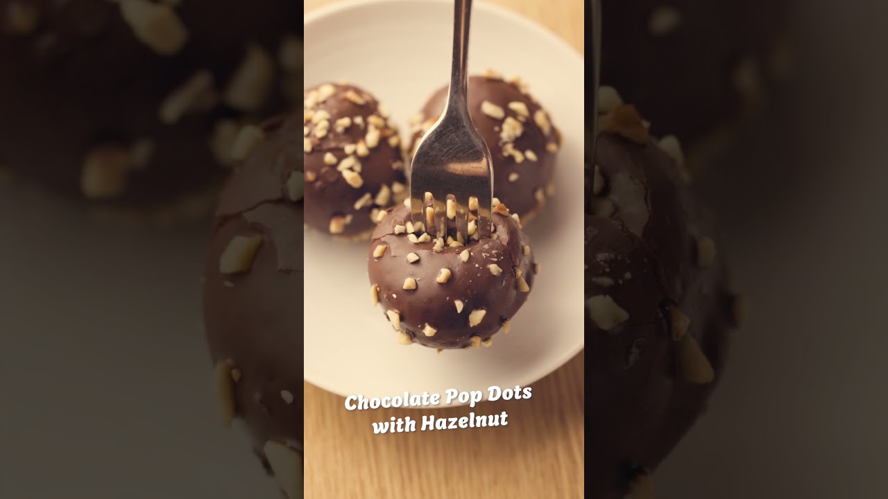 Chocolate Pop Dots with Hazelnut
