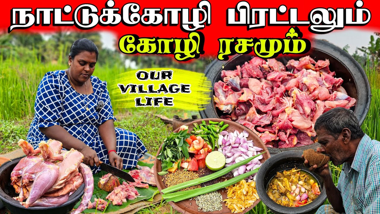 நீண்ட நாளைக்கு பிறகு  கிராமத்து விருந்து நாட்டுக்கோழி பிரட்டல் | Our village life ❤️ | vanni vlog