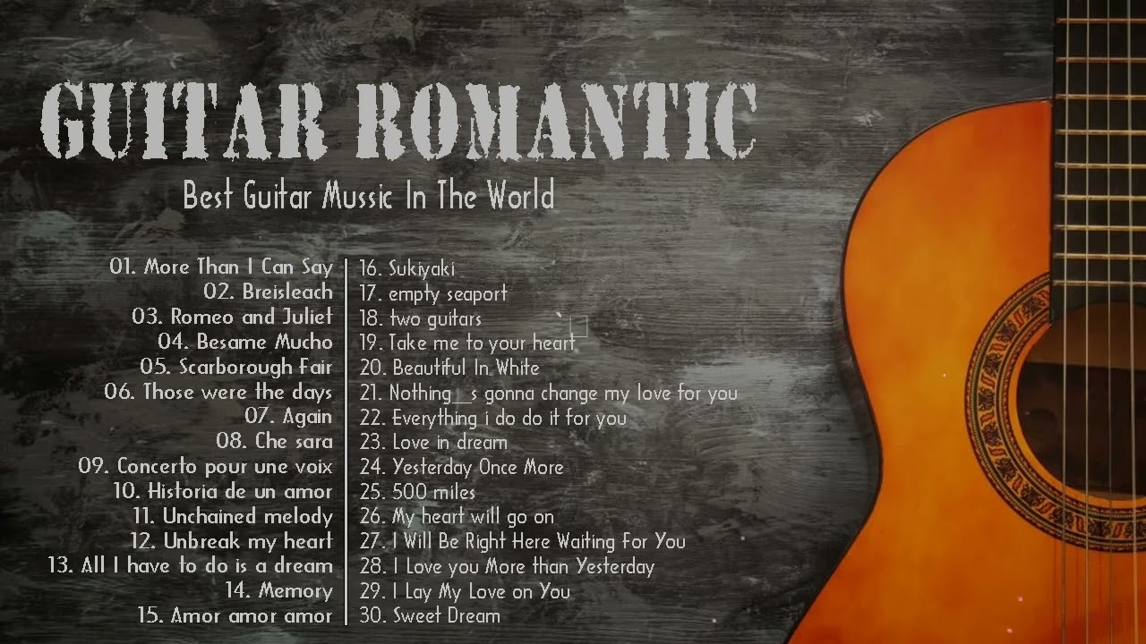 GUITAR ROMANTIC SPANISH ♫ Top Guitar Relaxing Music In The World   Guitar Acoustic Songs