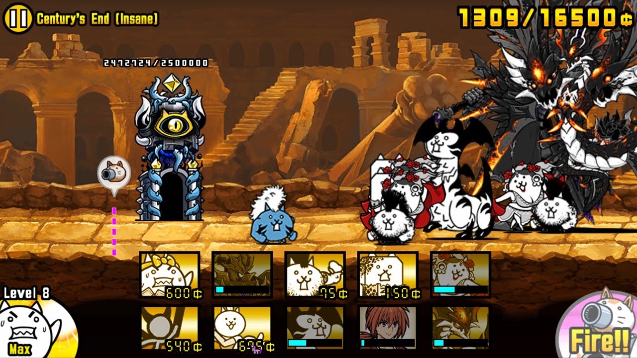 The Malevolent Cat - Century's End - Beating Malevolent Mohawk Cat - The Battle Cats