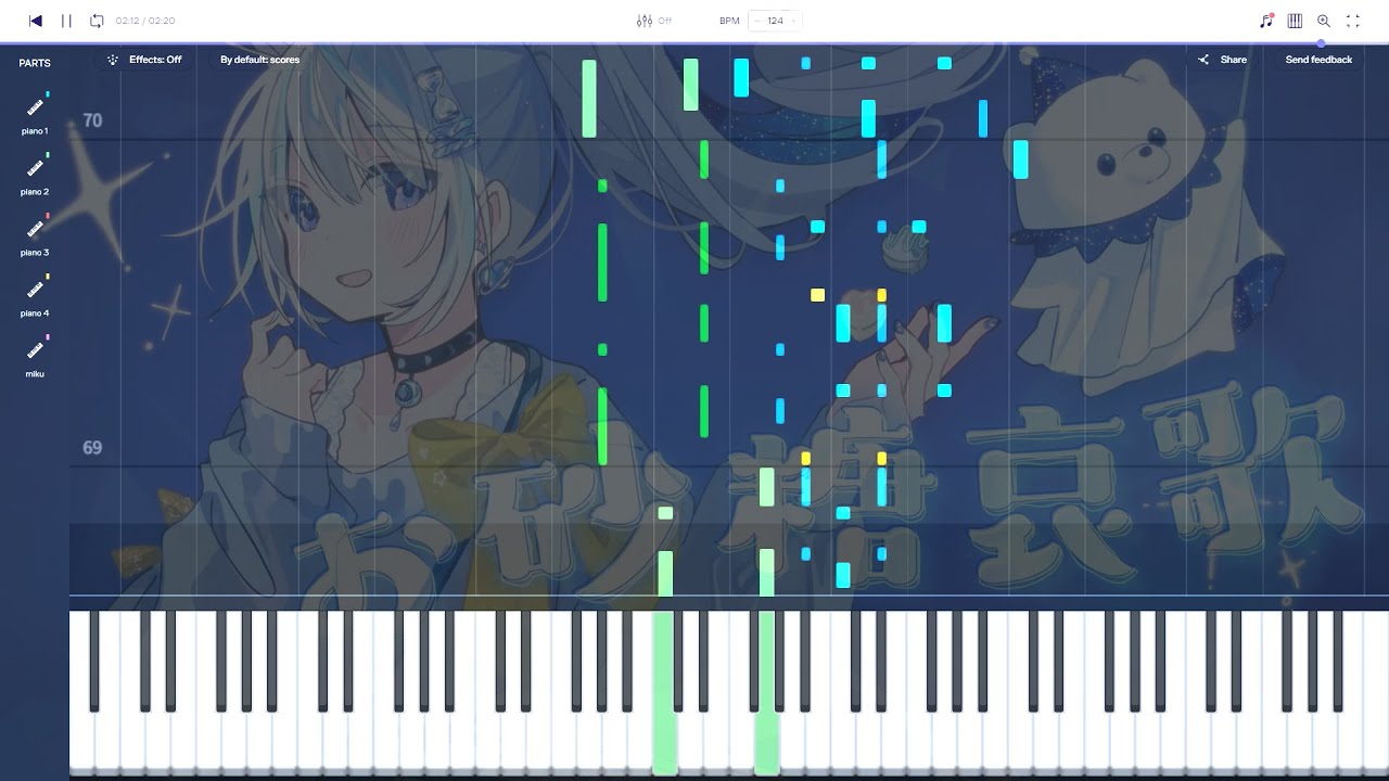 【ピアノ楽譜】お砂糖哀歌 / MIMI【原曲再現】
