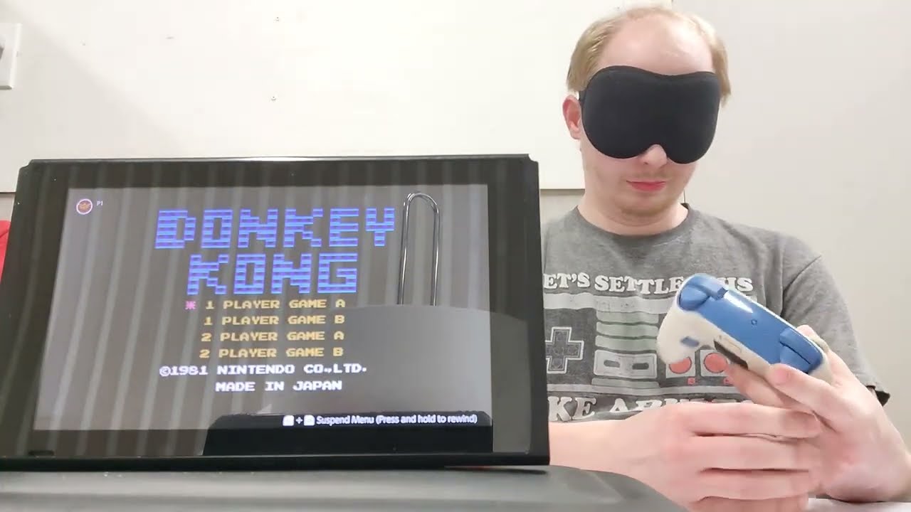 World's First | Blindfolded Donkey Kong (NES) | any% [