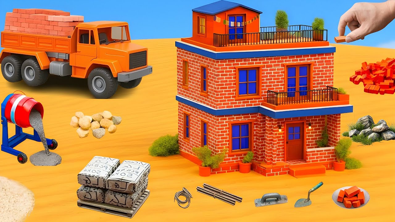 DIY Mini Truck Builds Strong Cement Bridge | Creative Engineering Construction Project