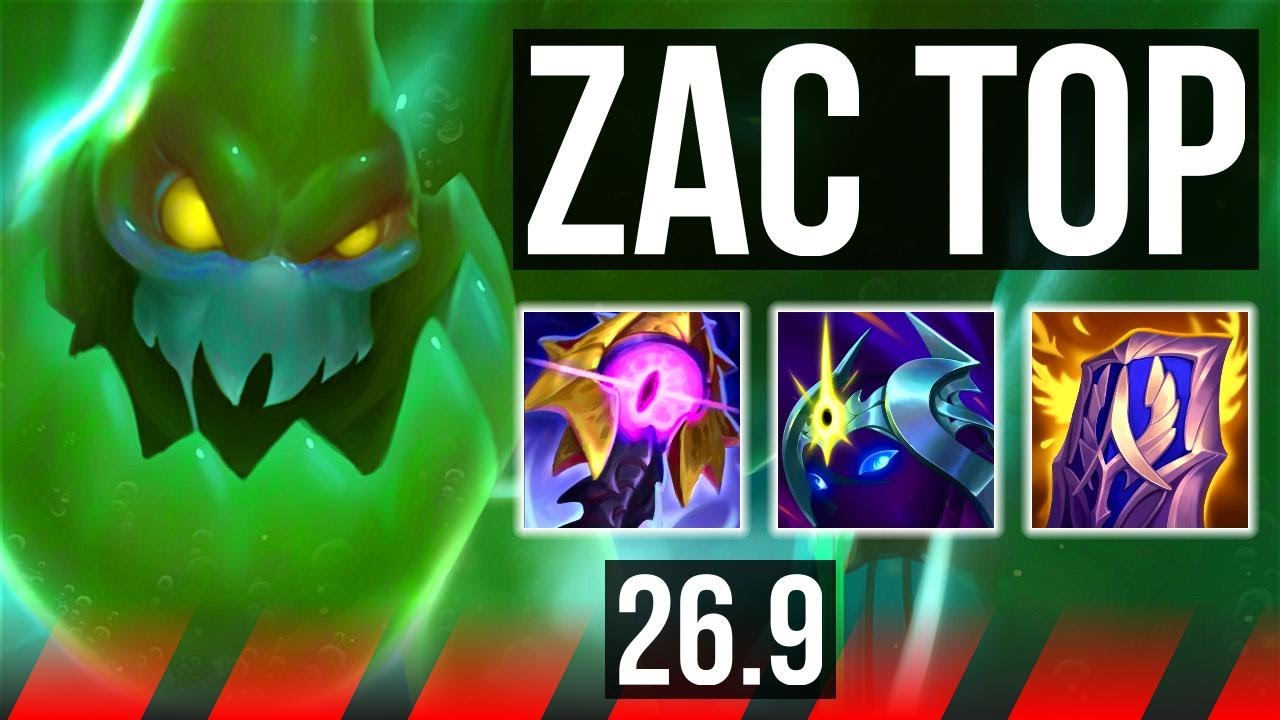 ZAC vs GNAR (TOP) | Good KDA: 12/1/12, 42K damage | EUW Challenger | 26.9