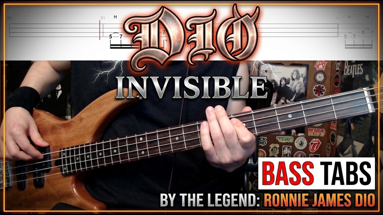 Invisible by Dio - Bass Cover with Tabs Play-Along