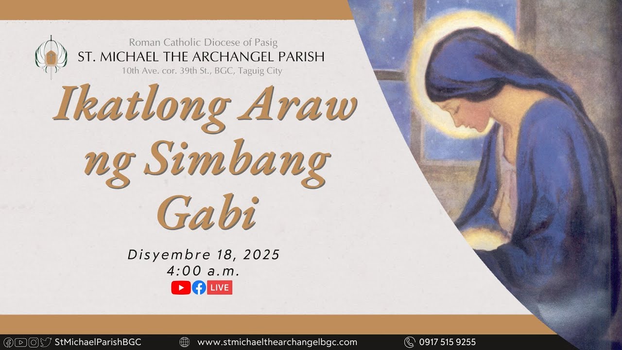 LIVE I Ikatlong Araw ng Simbang Gabi