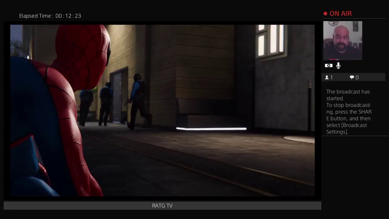 RATG TV  Live PS4 broadcast Spider-Man