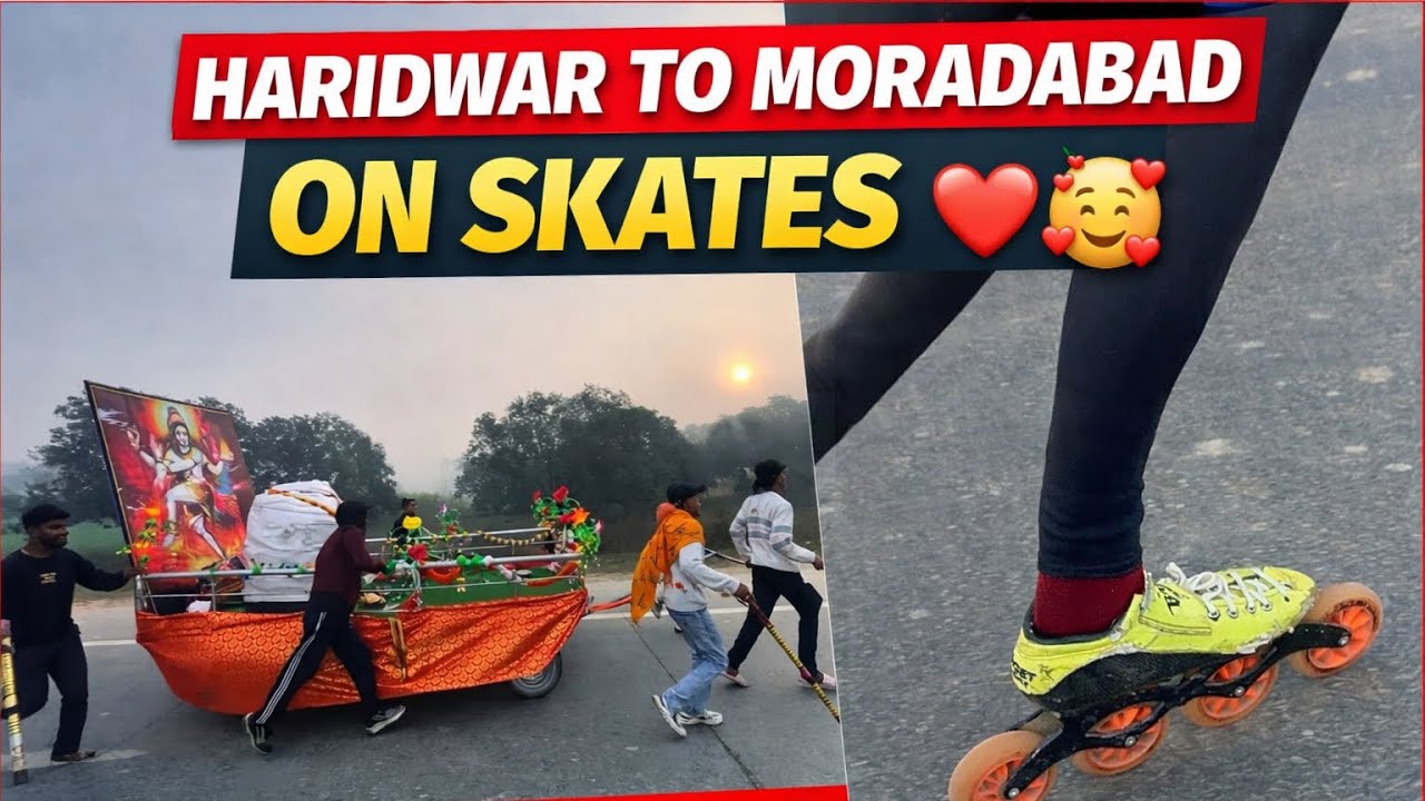 HARIDWAR TO MORADABAD ON SKATES ❤️🥰||Vikas kashyap vlog