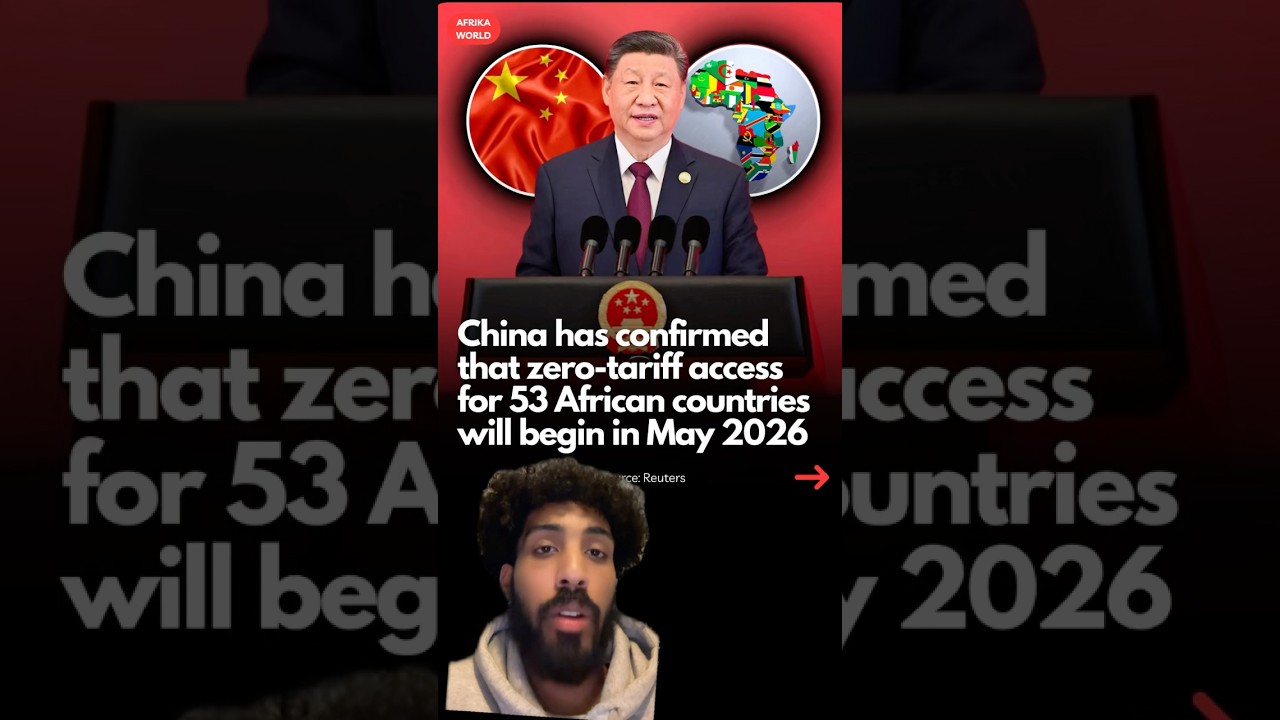 China 🇨🇳 have confirmed  zero-tariff access for 53 African countries #china ￼ #africa #tariff