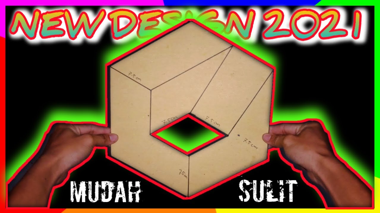 EASY WAY 3D OPTICAL ILLUSION WALL DESIGN FOR BEGINNERS | 3D WALL PAINTING
