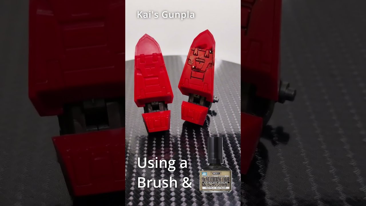 (Easy Gunpla Tutorial) Black Panel lining using Mr Weathering Color #gundam #gunpla #mrhobby #plamo