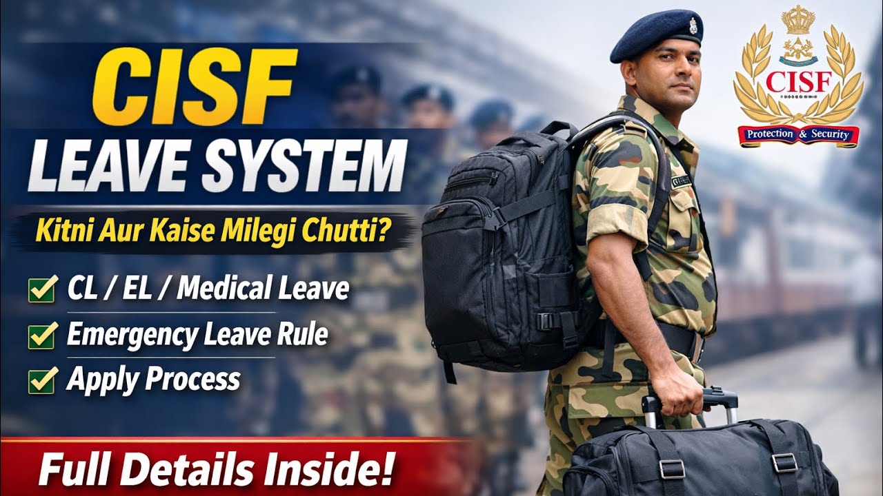 CISF Leave System | Kitni Or Kaise Chutti Milti Hai  | छुट्टी कैसे मिलती है । पूरी जानकारी 