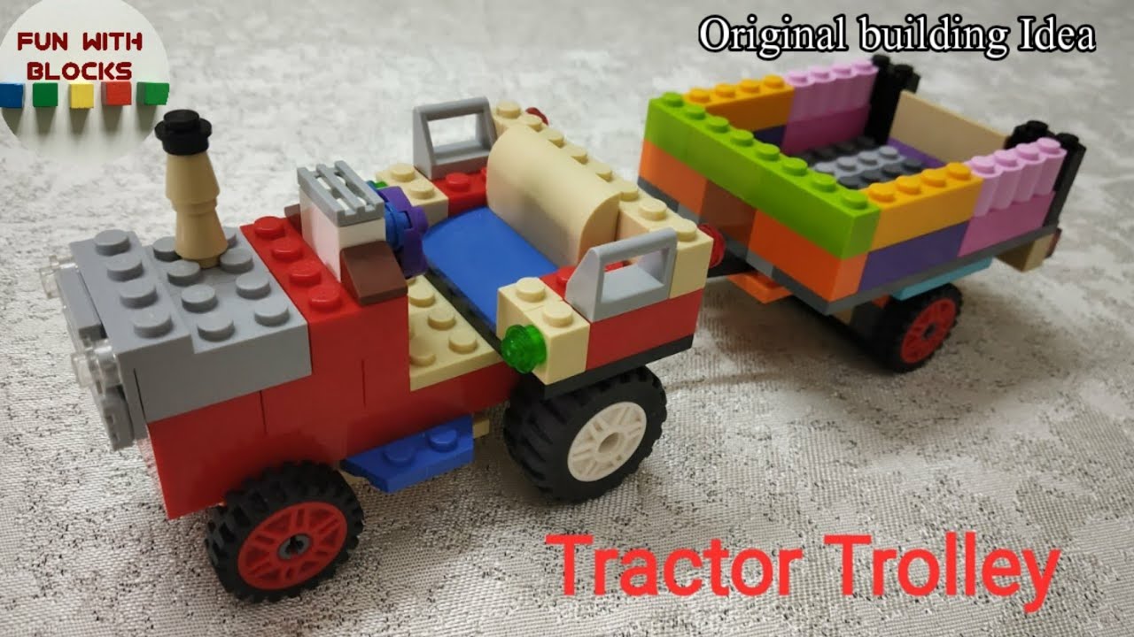 Lego classic 10715 Tractor Trolley Building Instructions