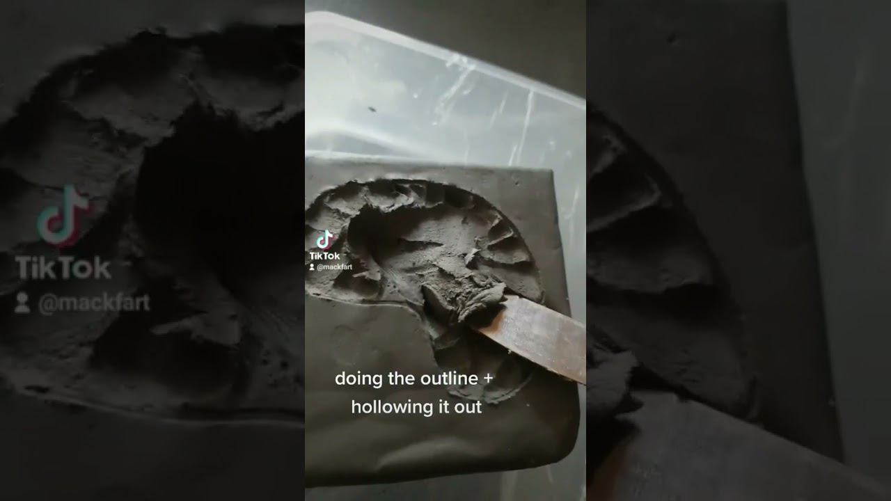 part 1 of making a skatepark ashtray using air dry clay ☆