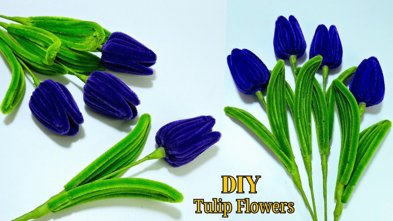 How to Make a Tulip Flowers with Pipe Cleaners