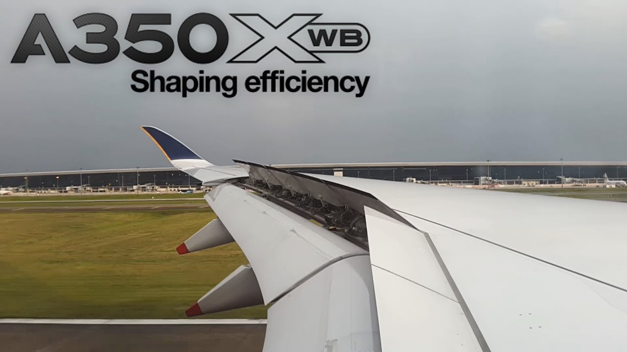 Singapore Airlines SQ962 Airbus A350-900 XWB (SIN-CGK) Parallel Approach and Landing with Batik Air!