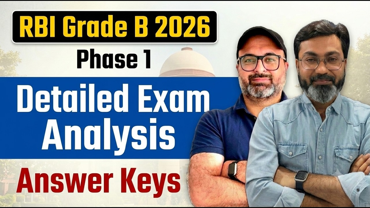 RBI Grade B Exam Analysis 2026 | RBI Grade B Phase 1 Paper Analysis & Exam Review