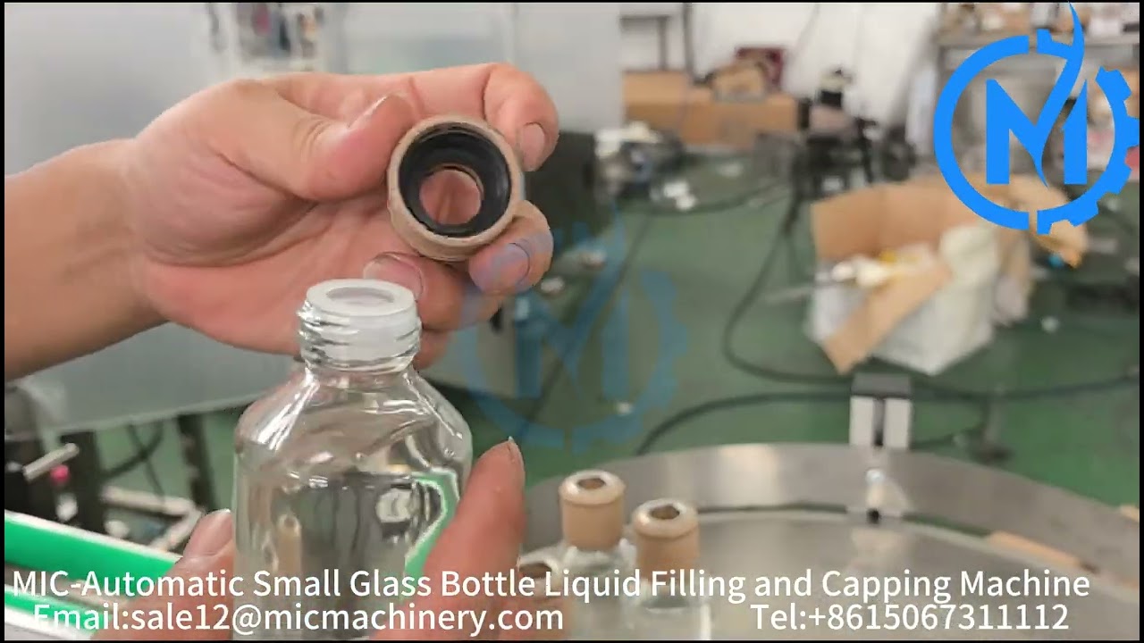 Automatic small glass bottle filling capping machine for fragrance scent