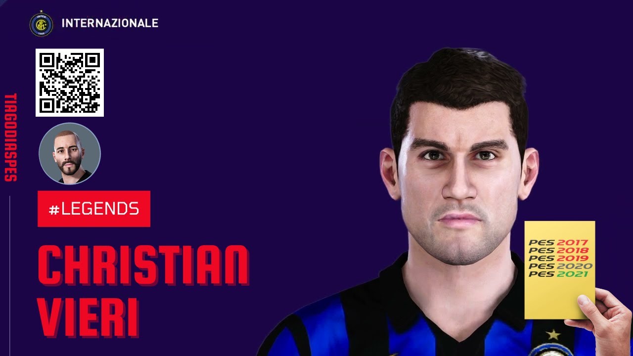 Christian Vieri @TiagoDiasPES (Inter Milan, Lazio, Juventus, AC Milan) Face + Stats | PES 2021