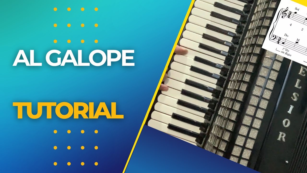 🐴 AL GALOPE - MONCHITO MERLO - TUTORIAL PARA ACORDEON A PIANO