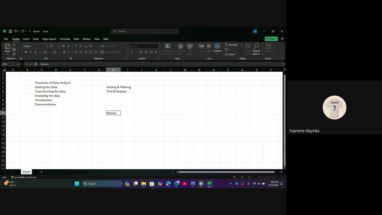 Sorting & Filtering || Find & Replace