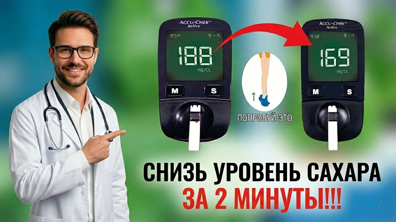 Это упражнение может снизить уровень сахара в крови за 2 минуты!