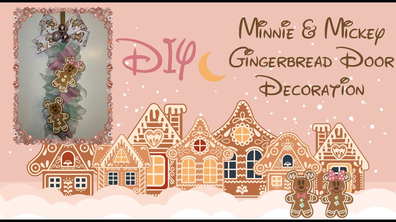 Minnie & Mickey Gingerbread Door Decoration