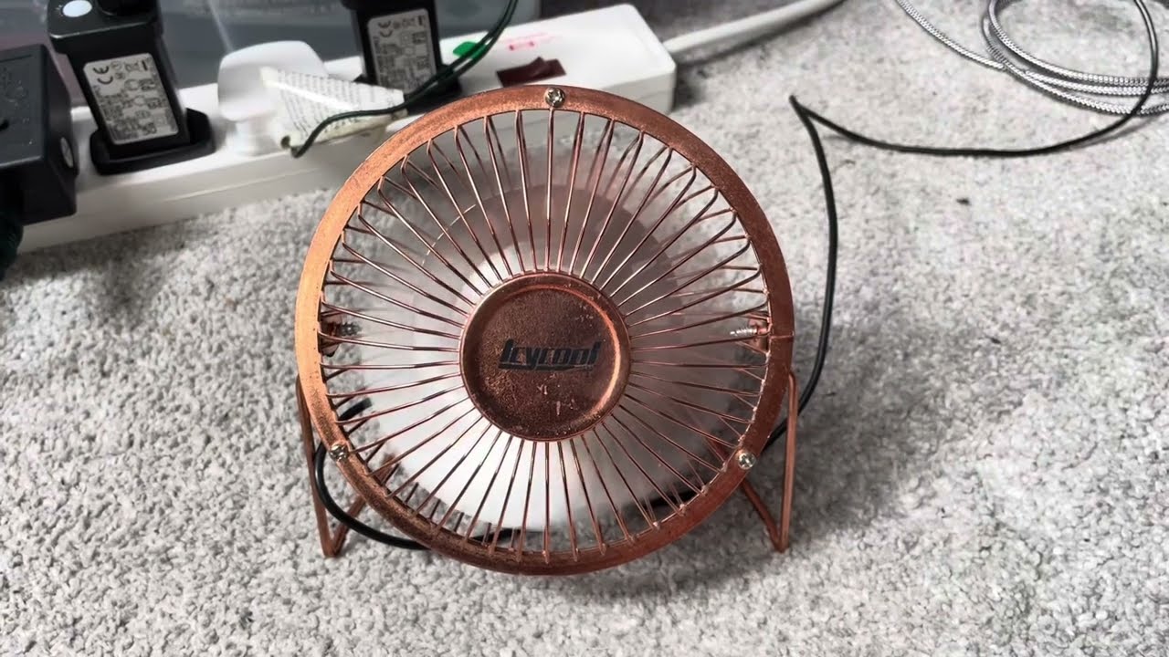 Testing this 2023 Icycool 4&rdquo; Copper USB Desk Fan 04/07/2025