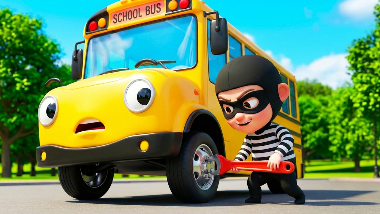 Old MacDonald’s Farm 😱 | A Sneaky Thief Steals Wheels on the Bus | Kids Songs