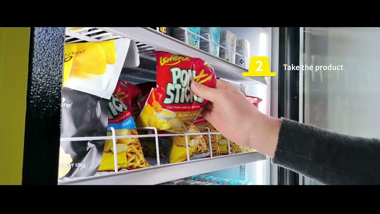 HaHa AI vending machine shopping process