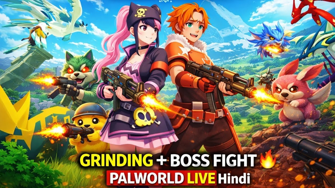 PALWORLD LIVE 🔥 Heavy Grinding + Boss Fight 😱|#7 |🔥Road to 600 SUB🔥|| #palworld