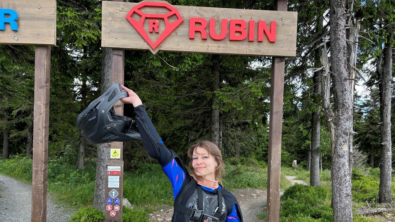 RASANTE Abfahrt auf dem ROTEN RUBIN/Anfängerfreundlich/ERSTES Mal im BIKEPARK Klínovec/Tschechien
