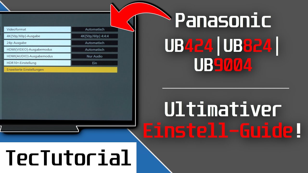 EINSTELLUNGEN für Panasonic DP-UB424, DP-UB824 & DP-UB9004 Schritt-für-Schritt erklärt! | Tutorial