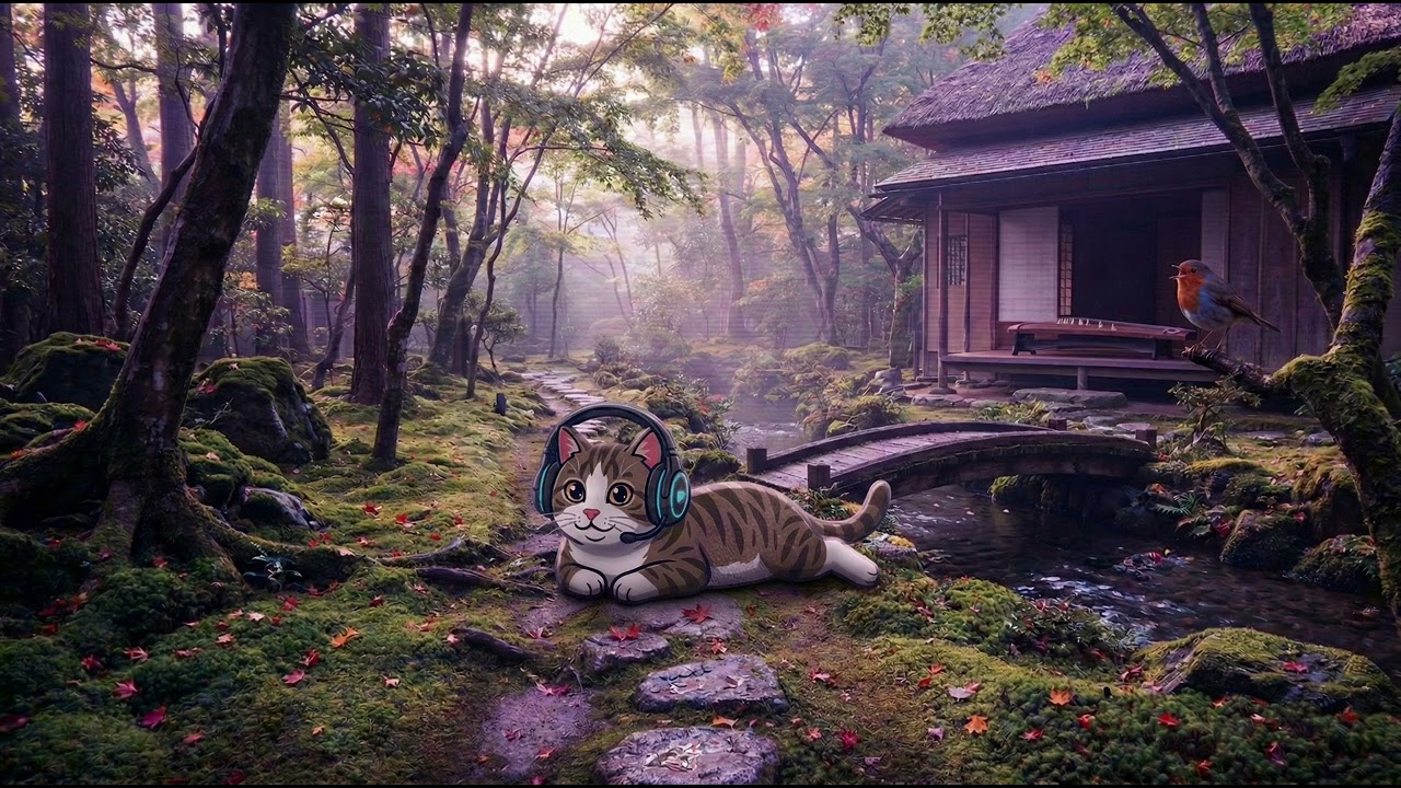 Kyoto Moss Garden Sanctuary | Gentle Koto Music 1 Hour