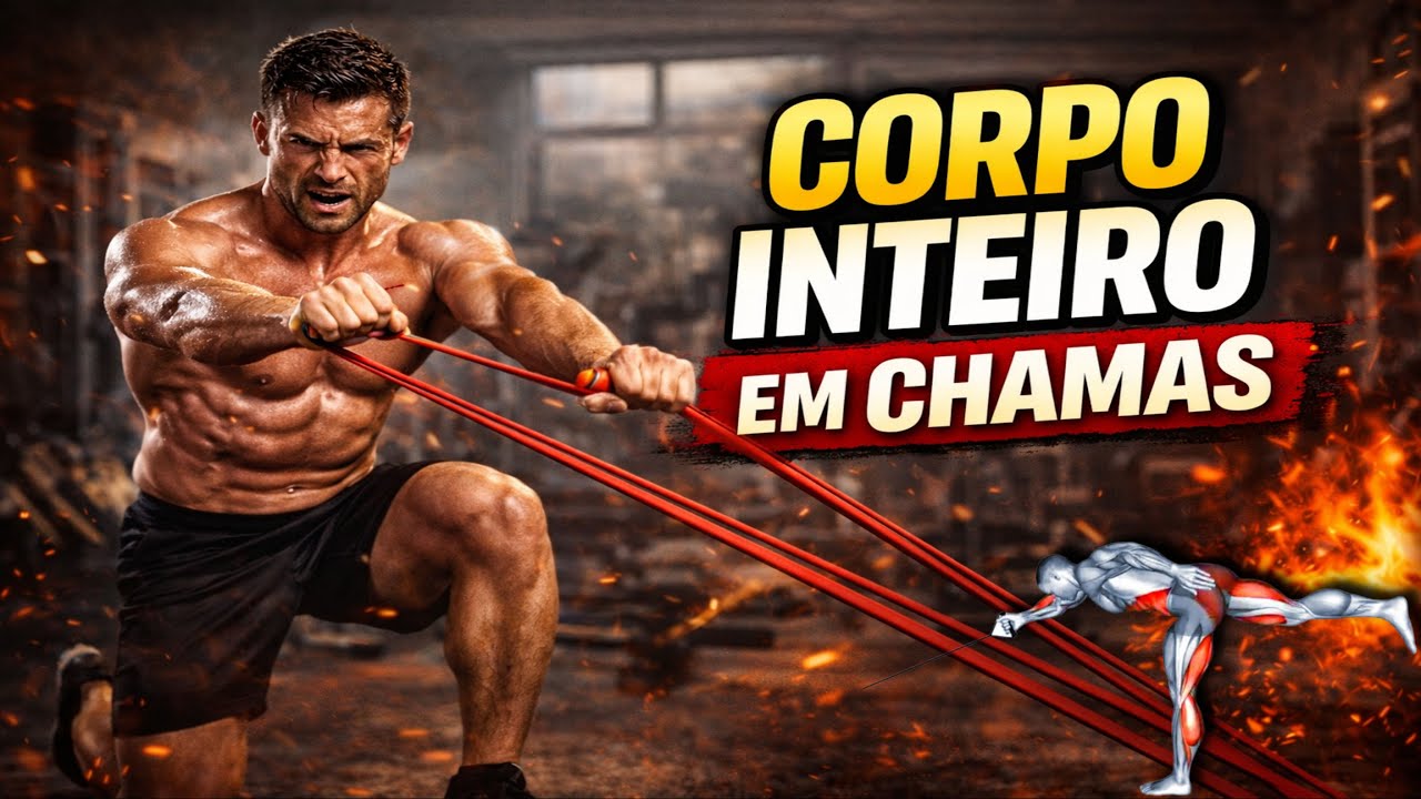 Treino de Corpo Inteiro com Faixa de Resistência em Casa | Queime Gordura e Ganhe Força