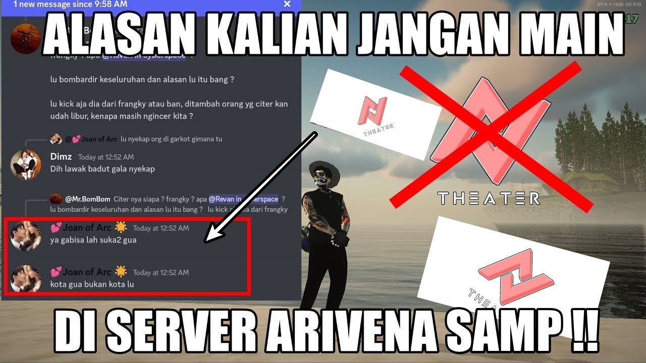 ALASAN KITA DITAKEDOWN & ALASAN JANGAN MAIN DI SERVER SAMP ARIVENA THEATER !!   OWNER NYA RETARD !!