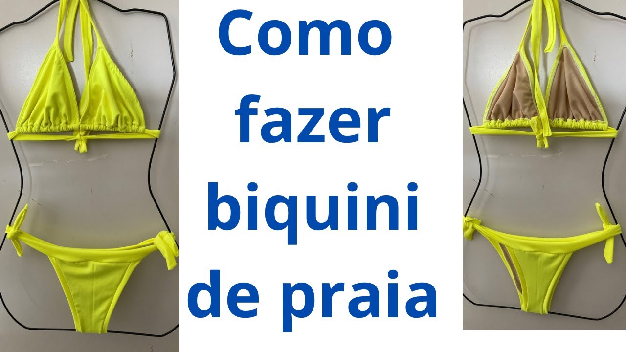 Como fazer biquíni de praia simples e fácil#costuraparainiciante#façavocêmesmo