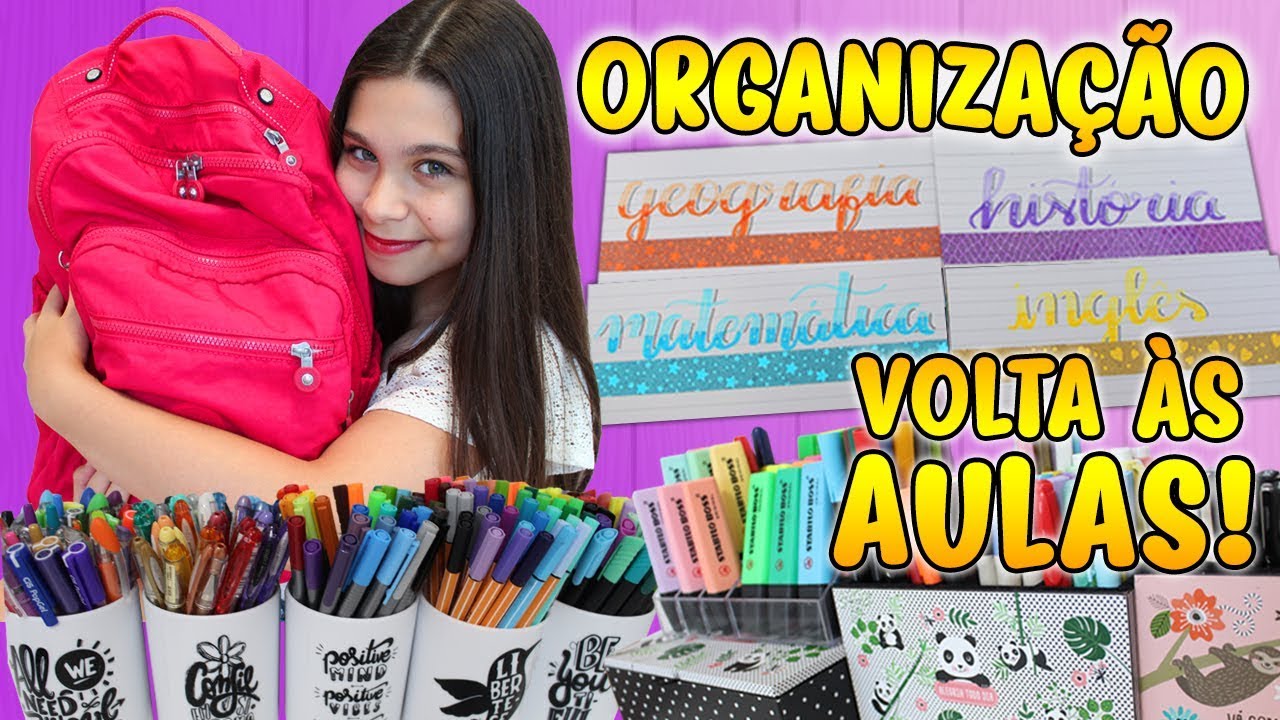 COMO ORGANIZEI MINHA ESCRIVANINHA E MEU CANTINHO DE MATERIAL - VOLTA AS AULAS 2019