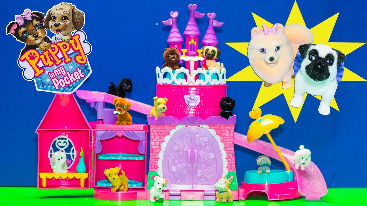 PUPPY IN MY POCKET Pretty Pet Palace + SURPRISE Puppy Video Toy Unboxing