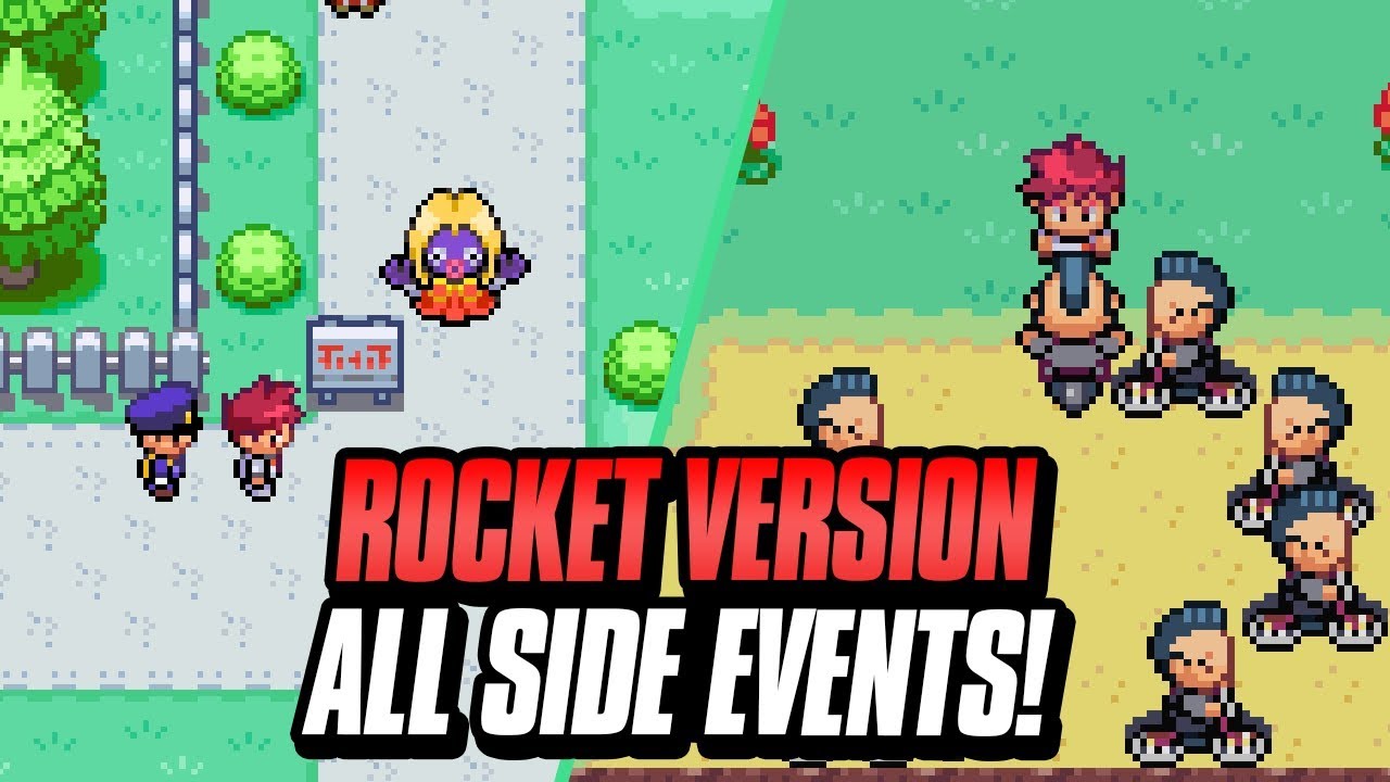 Все побочные события в Pokemon Team Rocket Edition Rom Hack! (Pokemon GBA Fire Red Rom Hack)