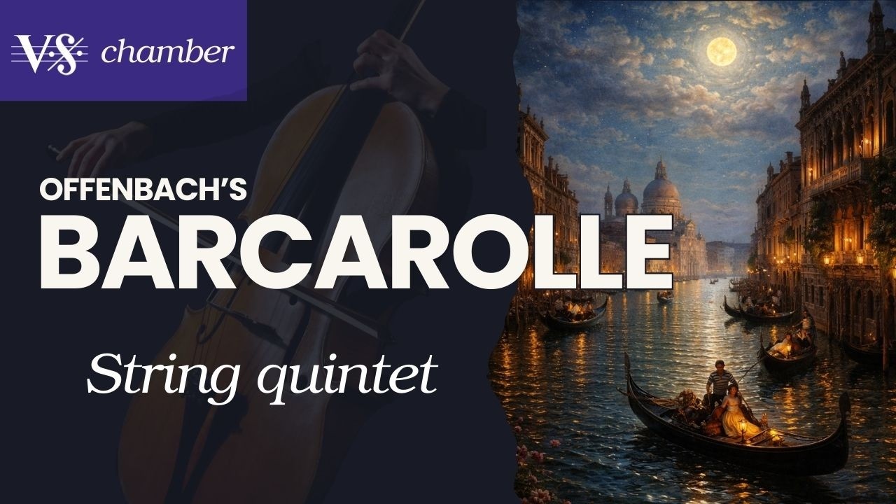 Barcarolle sheet music for String Quintet - playalong