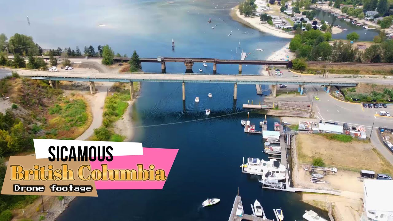 British Columbia Canada Sicamous by drone