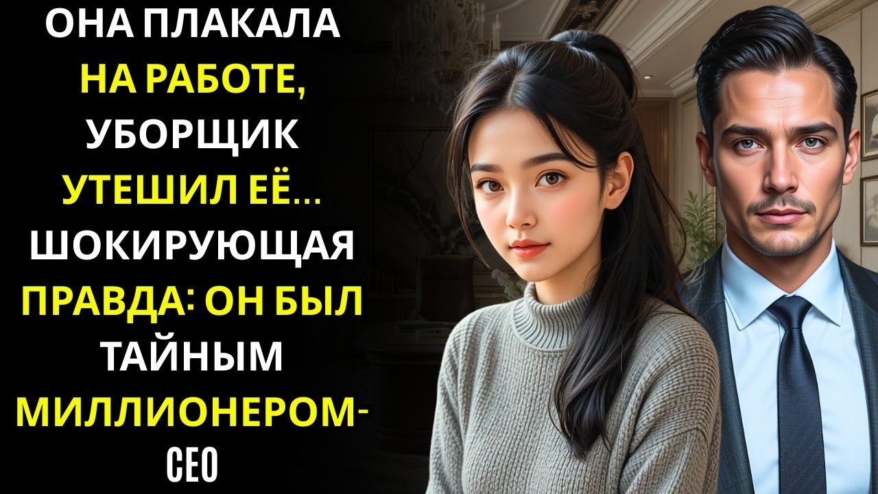 Уборщик утешил её, когда она плакала на работе… позже она узнала — он МИЛЛИОНЕР ДИРЕКТОР инкогнито