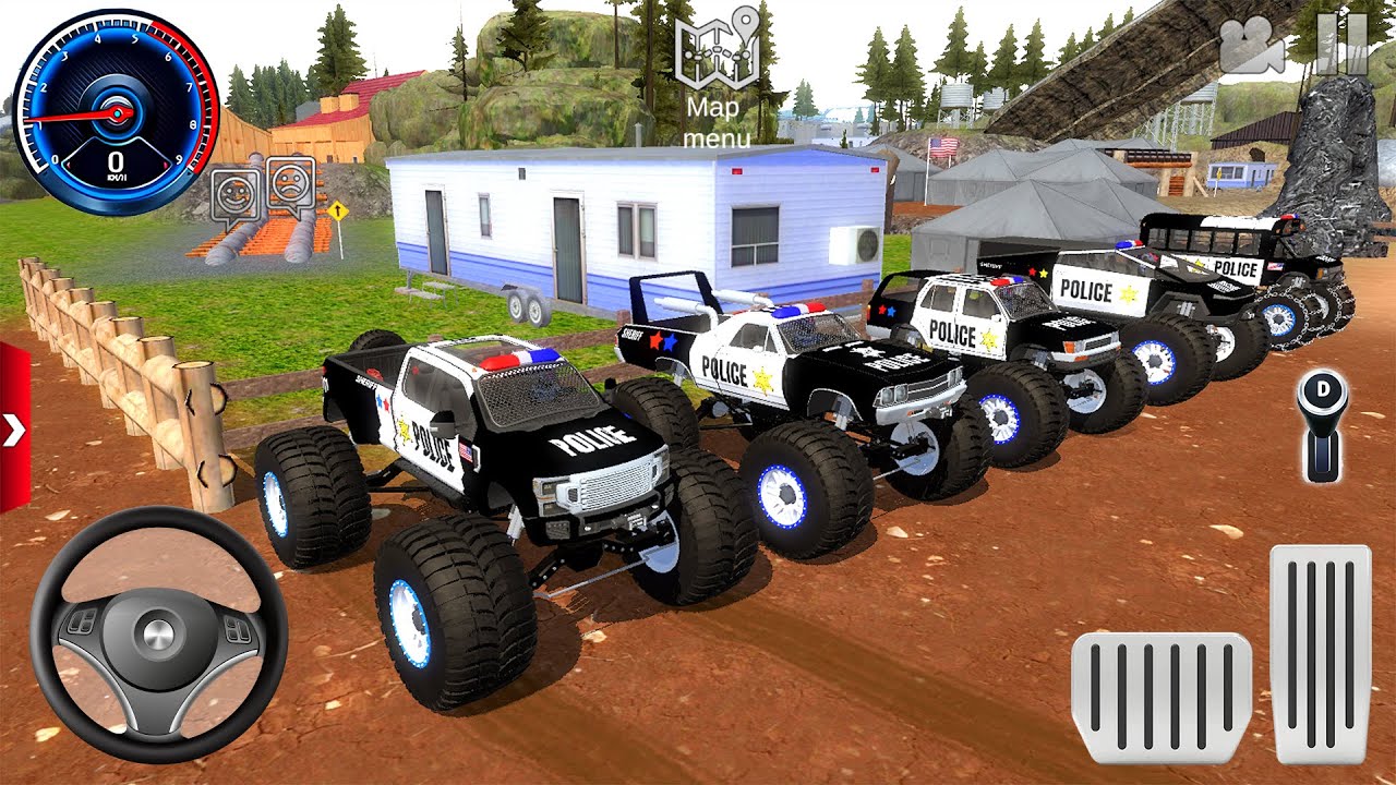 Juegos De Carros - Police Monster Truck Stunts Driver Simulator - Offroad Outlaws Android Gameplay