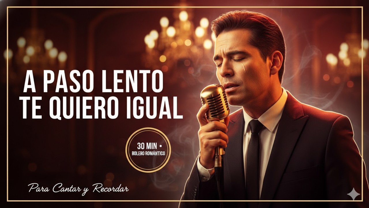 A PASO LENTO, TE QUIERO IGUAL 💛 | Boleros Románticos y Tristes (30 Min) Para Cantar y Recordar