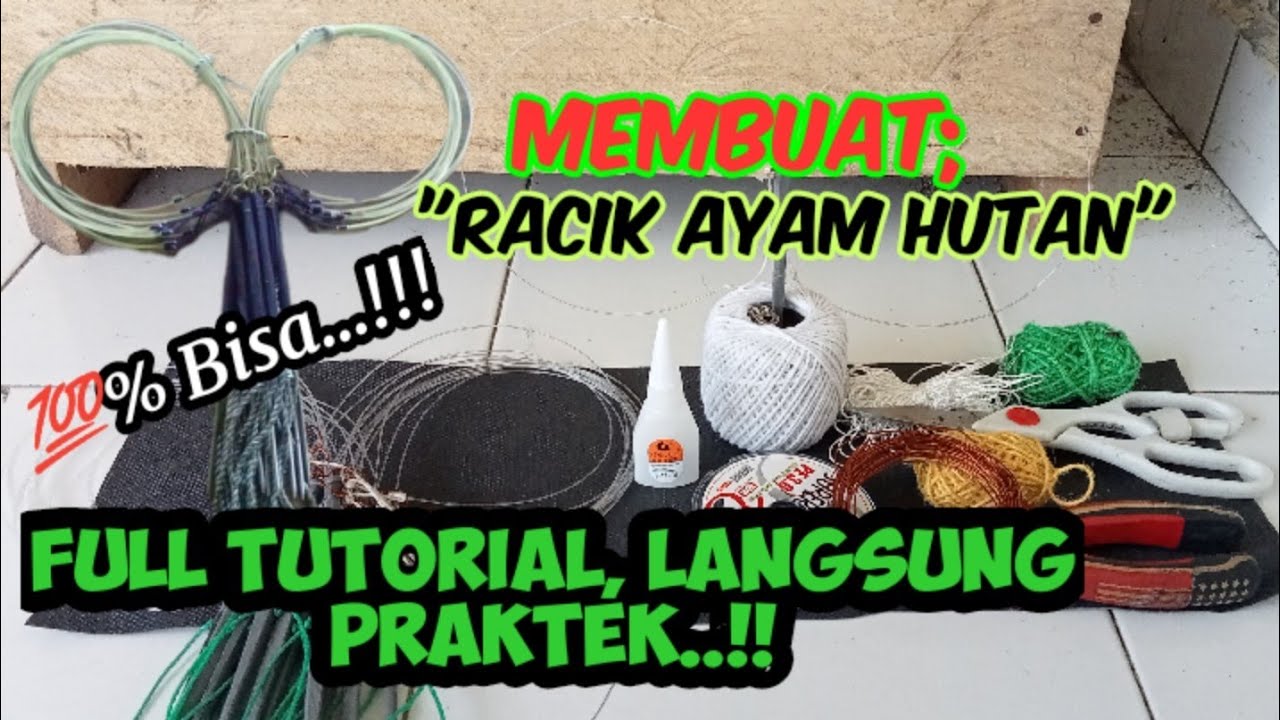Cara Membuat Jerat/Racik Ayam Hutan Model Kupu-kupu//Khas Sulawesi..!!