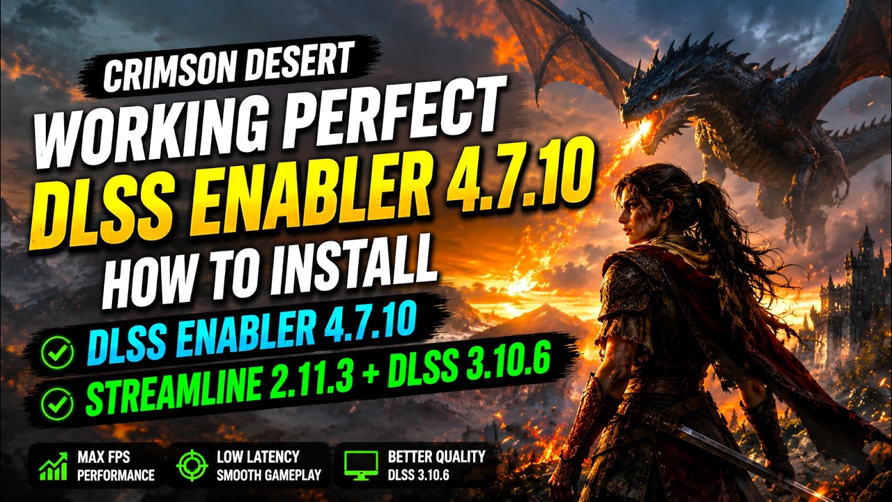 How to Install DLSS Enabler 4.7.10 + Streamline 2.11.3 | Crimson Desert